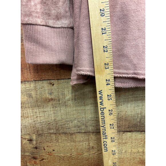American Eagle Outfitters Womens Pink Velour Raglan Long Sleeve Sweater M - Picture 3 of 6